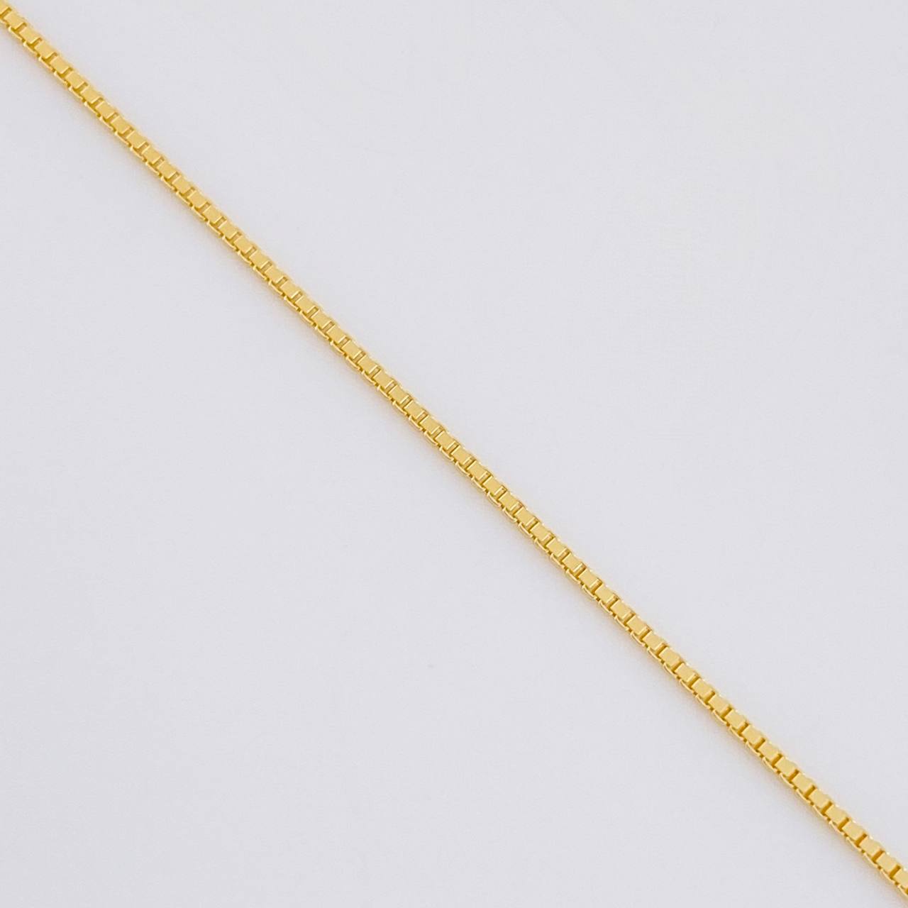 Set Cadena Veneciana + Dije Tri Cuadro Esmeralda 60pts 01pts Diamante / 2.95g / 16 in Oro Amarillo 18K
