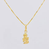 Set Venetian Chain + Angel Pendant / 1.3g / 16 in Yellow Gold 18K