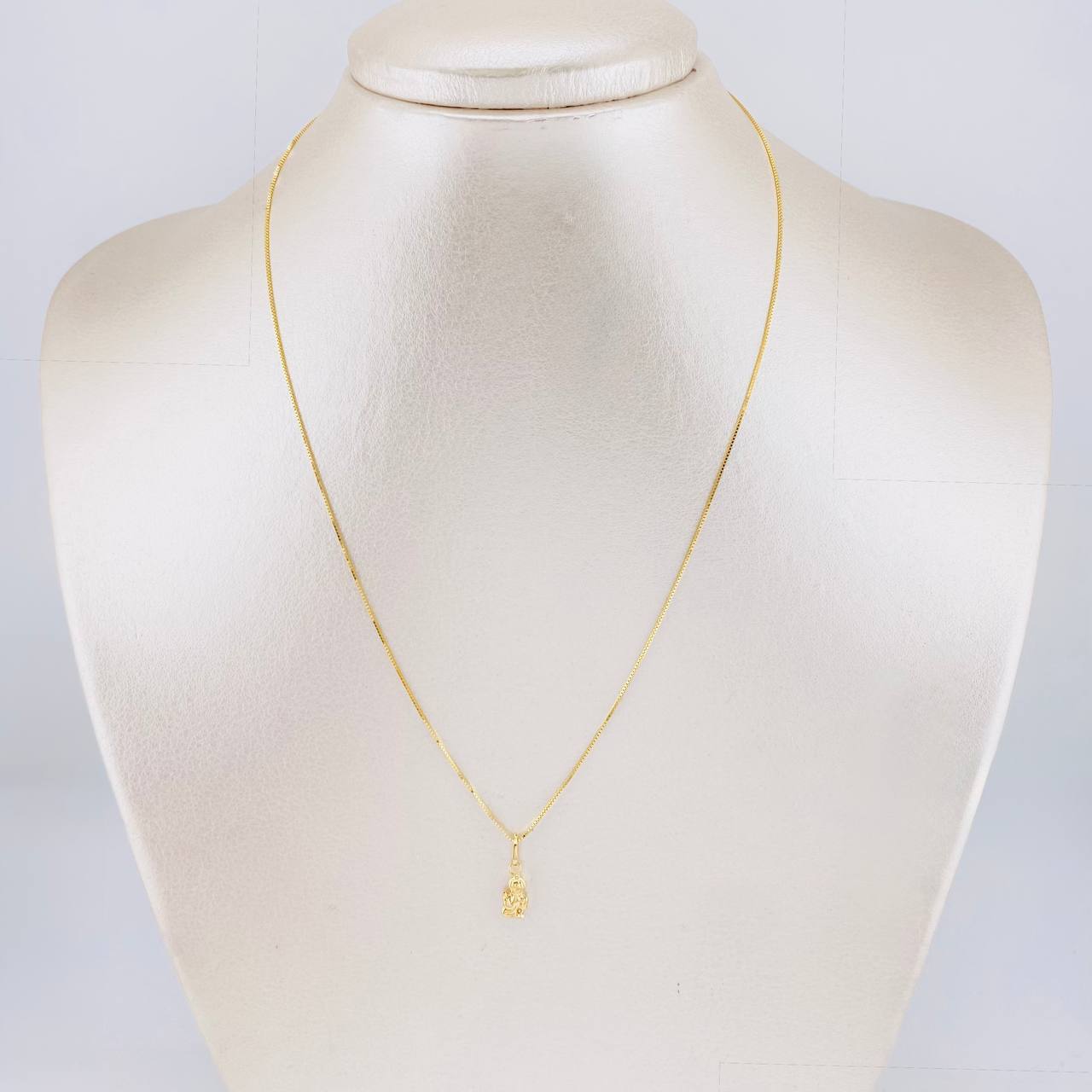 Set Venetian Chain + Angel Pendant / 1.3g / 16 in Yellow Gold 18K