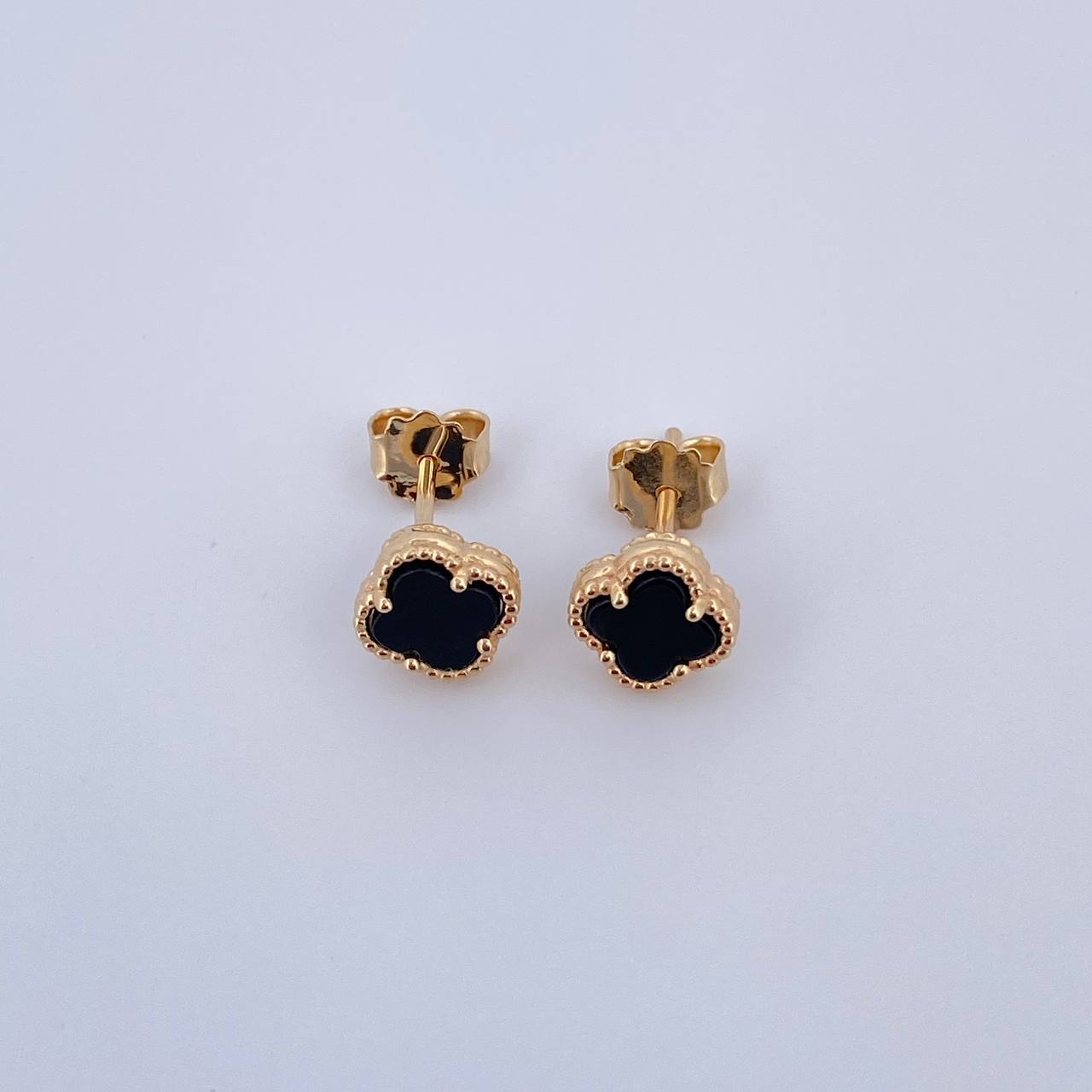 Stud Earrings Clover 2.05gr / 18K Yellow Gold Nac.Esp.