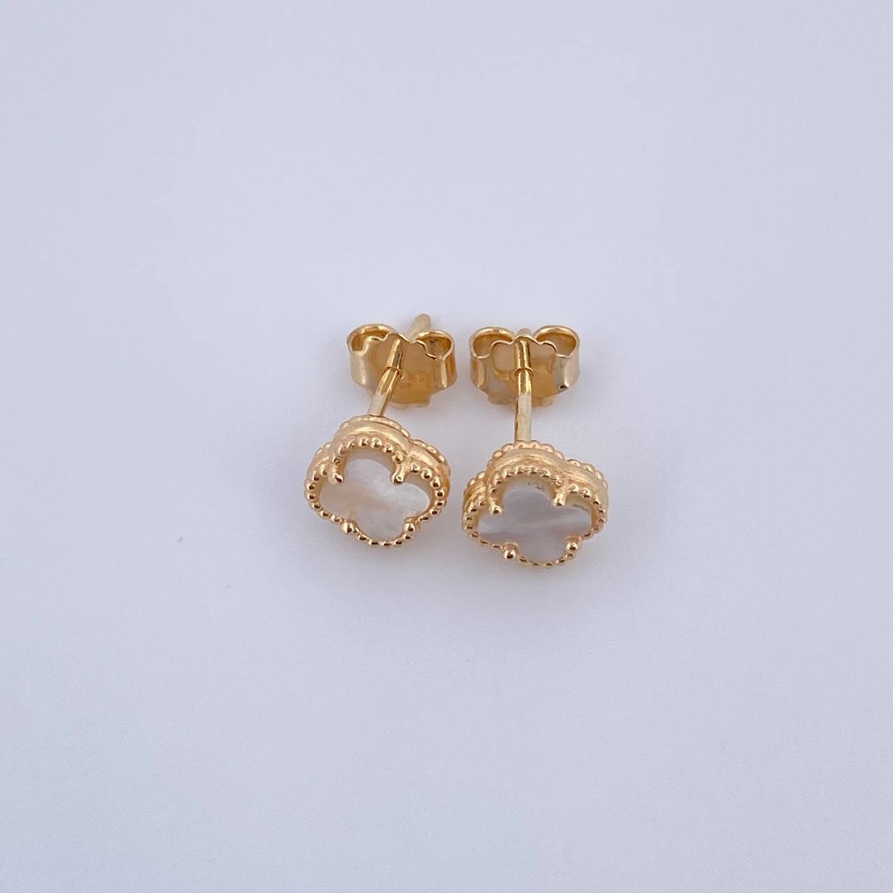 Clover Stud Earrings 2gr / 18K Yellow Gold Nac.Esp. &