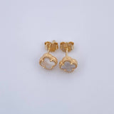 Clover Stud Earrings 2gr / 18K Yellow Gold Nac.Esp. &