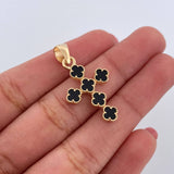 Pendant Clover Cross 3.15gr / 3.1cm / 18K Yellow Gold &