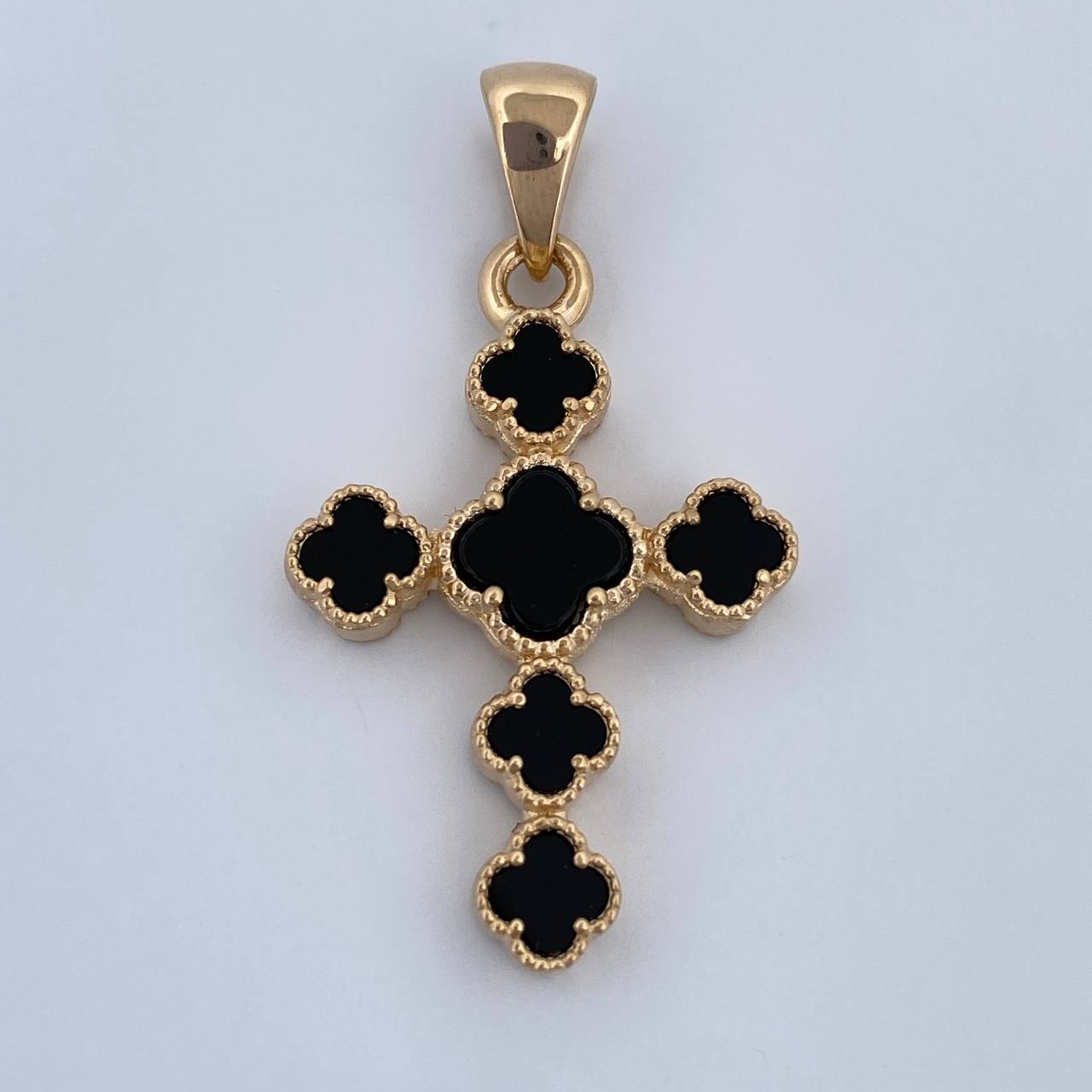 Pendant Clover Cross 3.65gr / 3.2cm / 18K Yellow Gold &