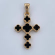 Pendant Clover Cross 3.65gr / 3.2cm / 18K Yellow Gold &