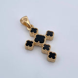 Pendant Clover Cross 3.65gr / 3.2cm / 18K Yellow Gold &