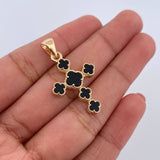 Pendant Clover Cross 3.55gr / 3.2cm / 18K Yellow Gold &