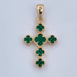 Pendant Clover Cross 3.4gr / 3.2cm / 18K Yellow Gold &