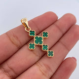 Pendant Clover Cross 3.4gr / 3.2cm / 18K Yellow Gold &