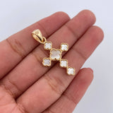 Pendant Clover Cross 3.4gr / 3.2cm / 18K Yellow Gold &