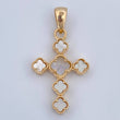 Pendant Clover Cross 3.4gr / 3.2cm / 18K Yellow Gold &