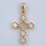 Pendant Clover Cross 3.4gr / 3.2cm / 18K Yellow Gold &