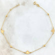 Anklet Classic Link Heart 1.95gr / 9.4in-9.8in / 1.4mm Beads Diamond Cut 3mm 18K Gold +4$