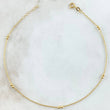 Anklet Classic Link 1.5gr / 9.1-9.6in / 1mm Beads Polished 2mm 18K Gold +4$