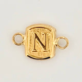 Herraje Letra N 0.25gr / 1/2 in / Oro Amarillo 18K *