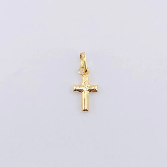 Dije Cruz Lisa 0.15 g / 1/2 in Oro Amarillo 18K