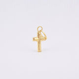 Pendant Cross 0.2g / 1/2 in Yellow Gold 18K