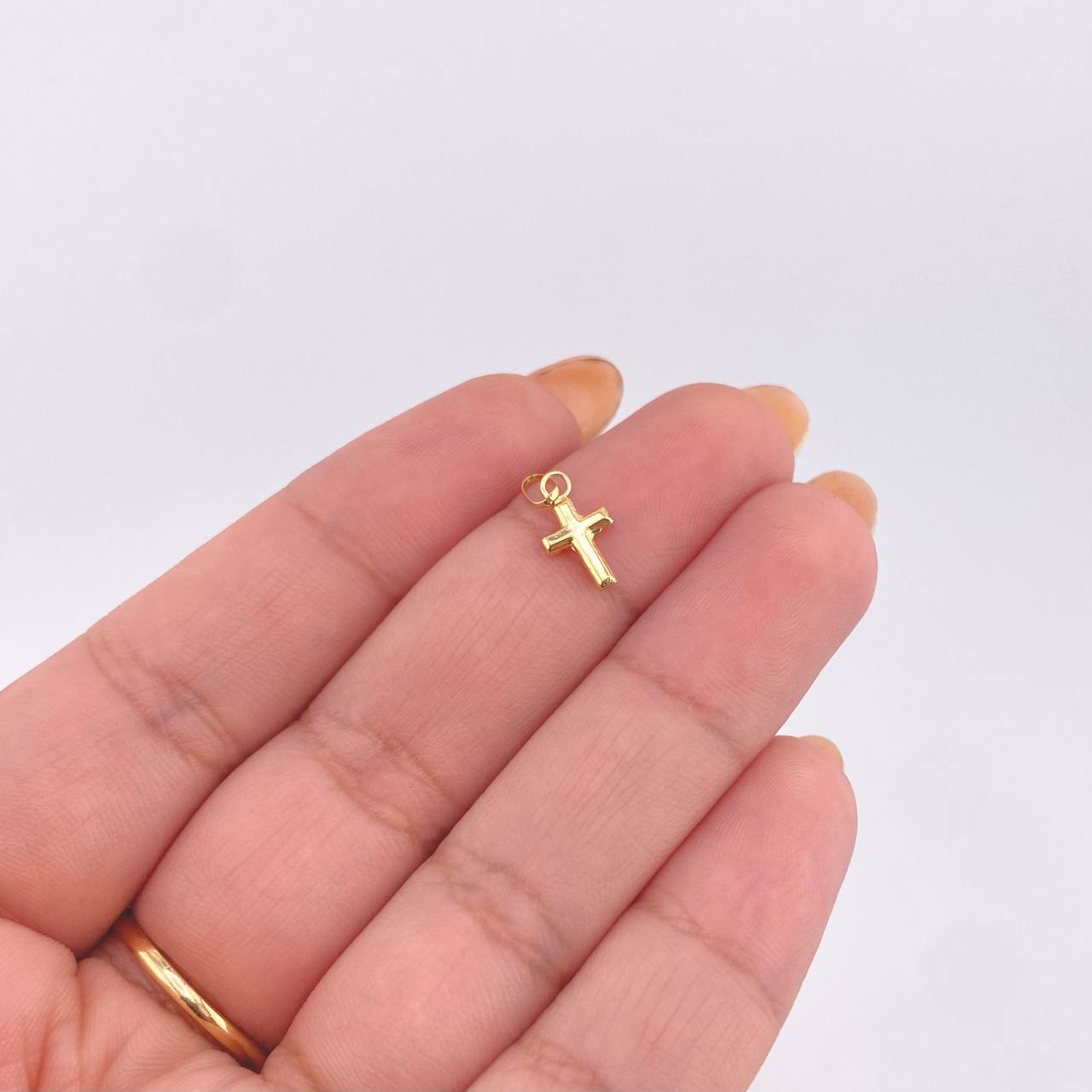 Pendant Cross 0.2g / 1/2 in Yellow Gold 18K