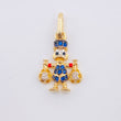 Duck Money Bag Pendant 1.35gr / 3/4 in / Two Yellow White Golds 18K