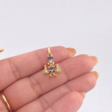 Duck Money Bag Pendant 1.35gr / 3/4 in / Two Yellow White Golds 18K