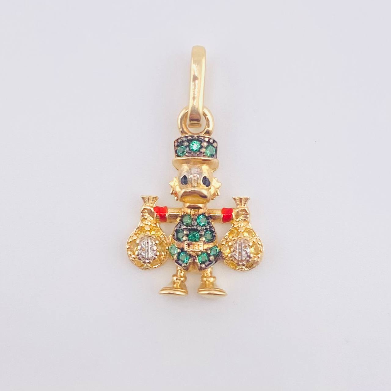 Duck Money Bag Pendant 1.6gr / 1 in / 18K Yellow Gold *