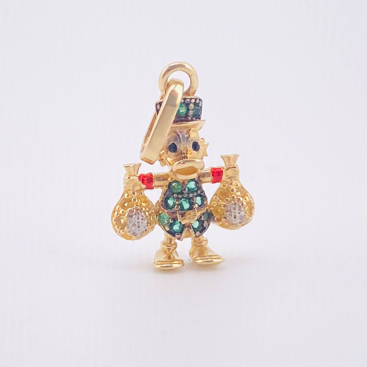Duck Money Bag Pendant 1.6gr / 1 in / 18K Yellow Gold *