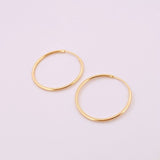 Candongas Aro Liso 0.95gr / 3/4 in / Oro Amarillo 18K *