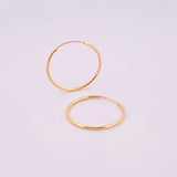Candongas Aro Liso 0.95gr / 3/4 in / Oro Amarillo 18K *