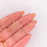 Candongas Aro Liso 0.95gr / 3/4 in / Oro Amarillo 18K *