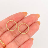 Candongas Aro Liso 0.8gr / 3/4 in / Oro Amarillo 18K ©