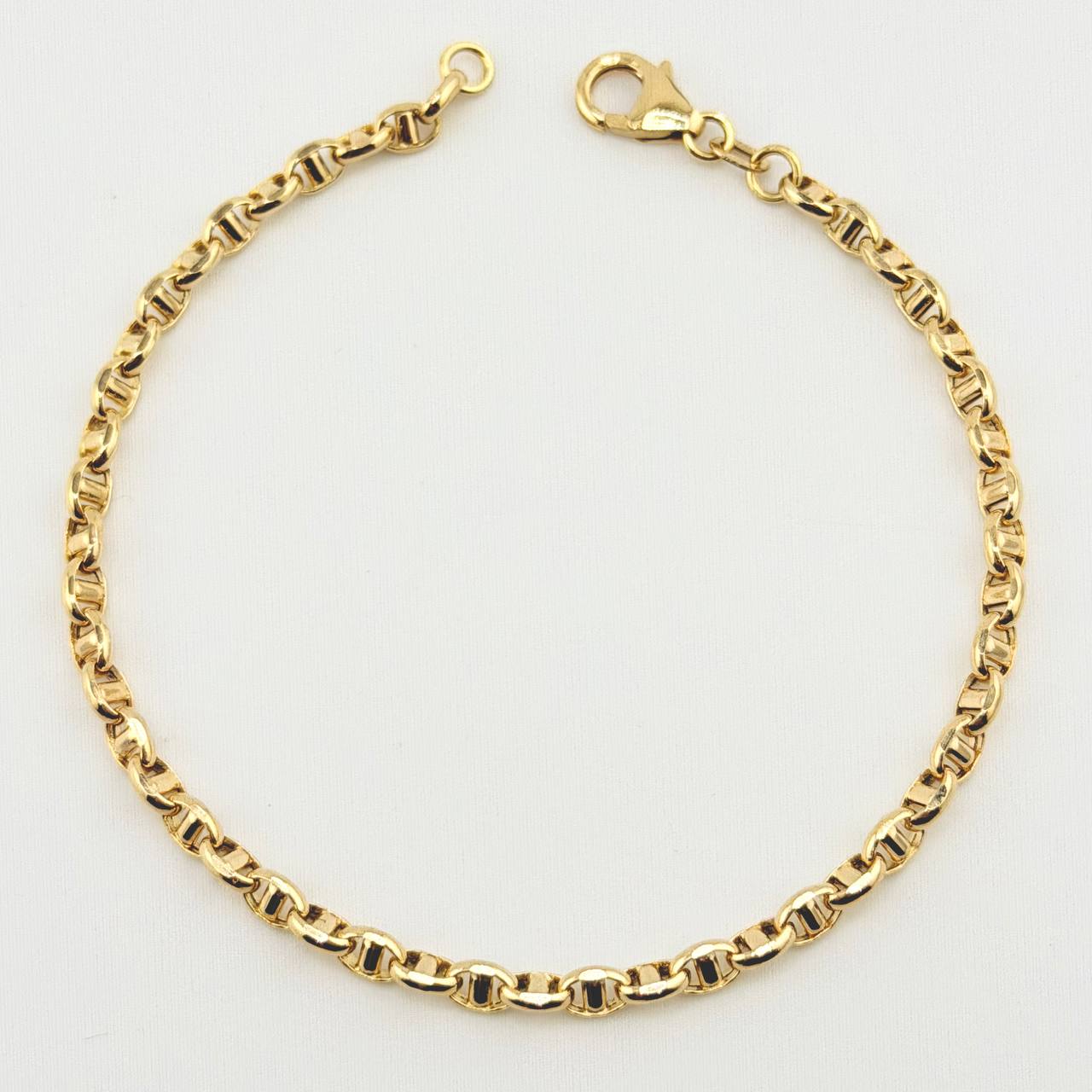 Flat Mariner Bracelet Volga 3.65gr / 7 3/4 in / 3.7mm Yellow Gold +3 18K *