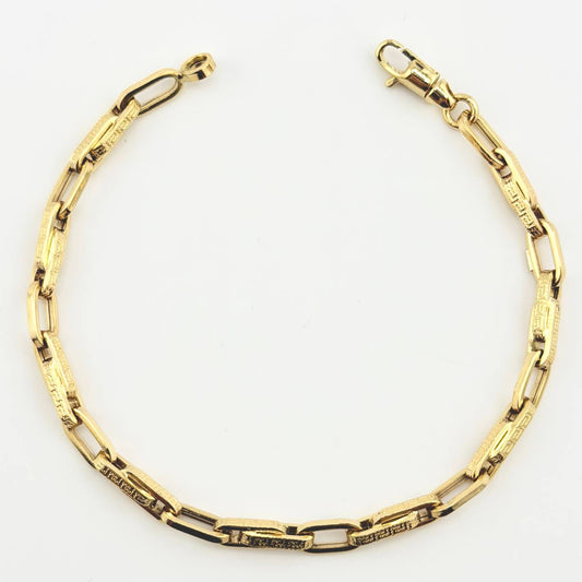 Pulso Rustico Tribal 5.75gr / 8 1/2 in / 5mm Oro Amarillo +3 18K