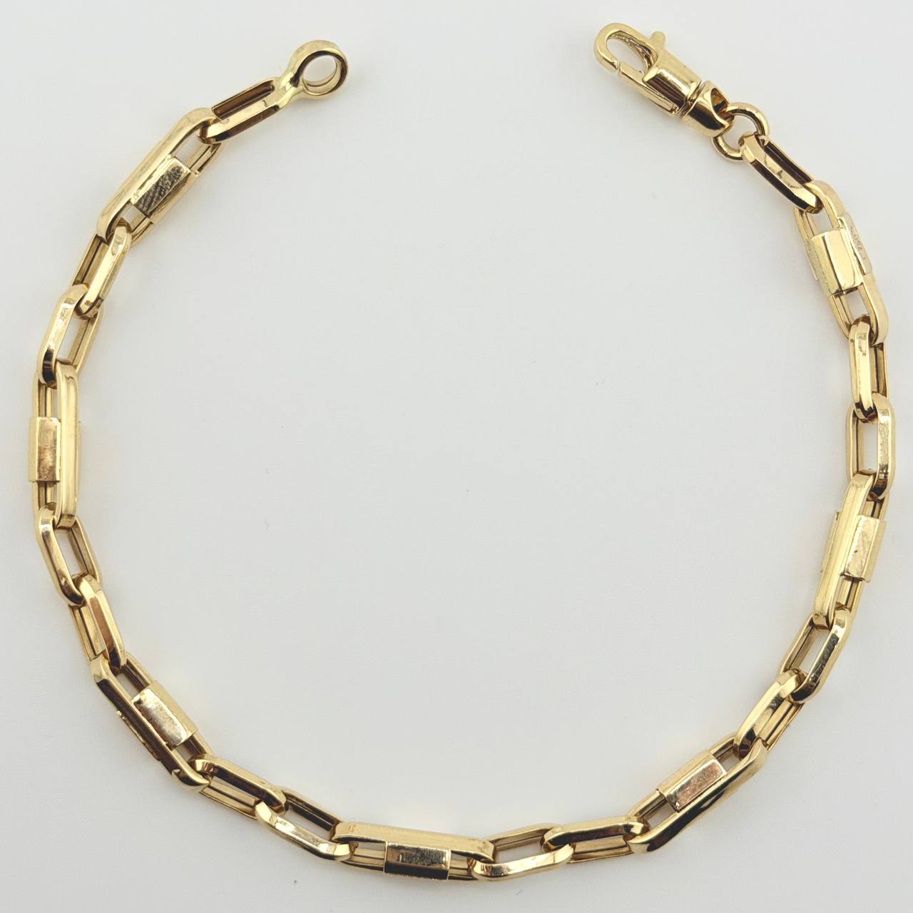 Pulso Rustico 6.85gr / 8 1/2 in / 4.5mm Oro Amarillo 18K *