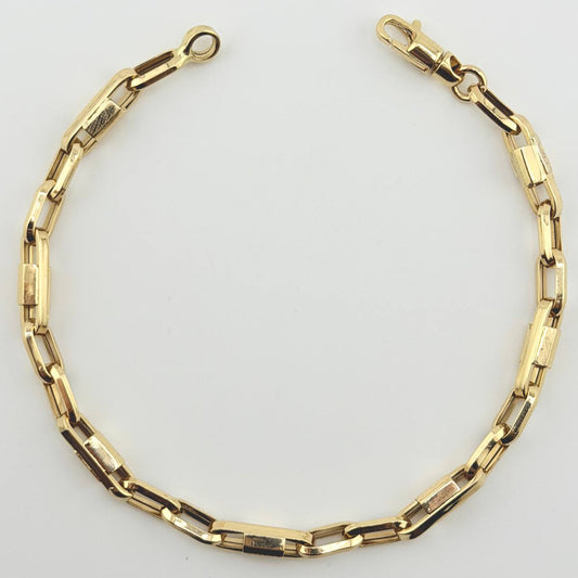 Pulso Rustico 6.85gr / 8 1/2 in / 4.5mm Oro Amarillo 18K *