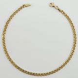 Tobillera Garibaldi 3.25gr / 9 3/4 in / 3.7mm Oro Amarillo +3 18K