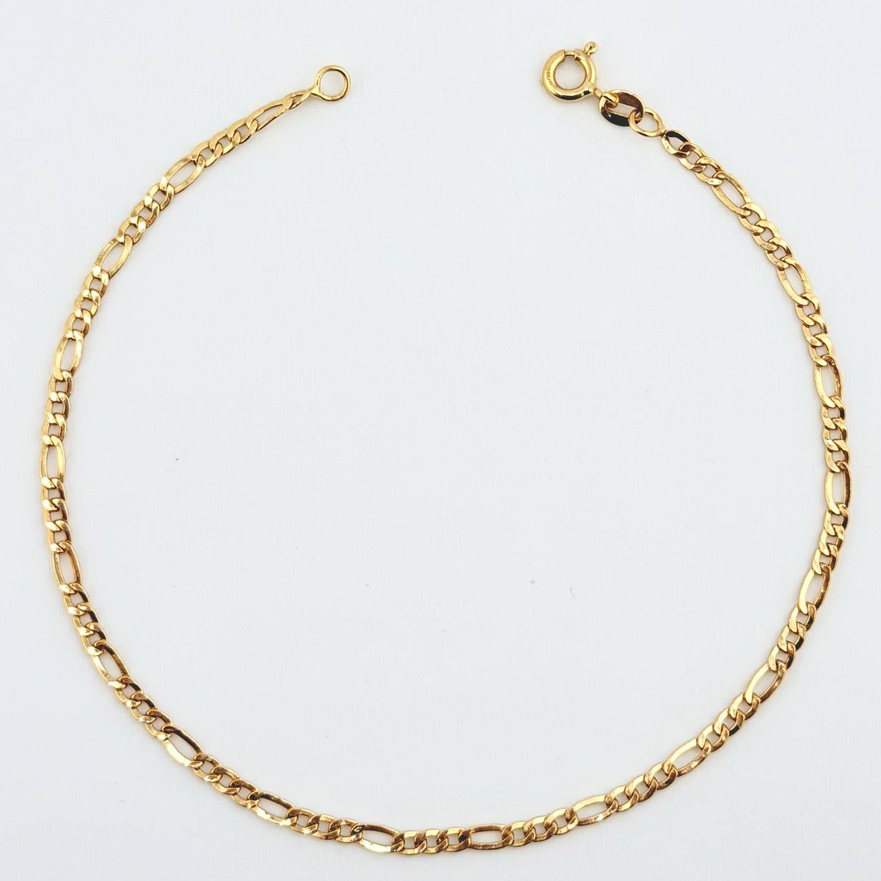Tobillera Figaro 2.2gr / 9 3/4 in / 2.8mm Oro Amarillo 18K *