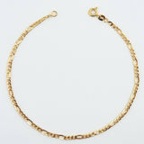 Tobillera Figaro 2.2gr / 9 3/4 in / 2.8mm Oro Amarillo 18K *