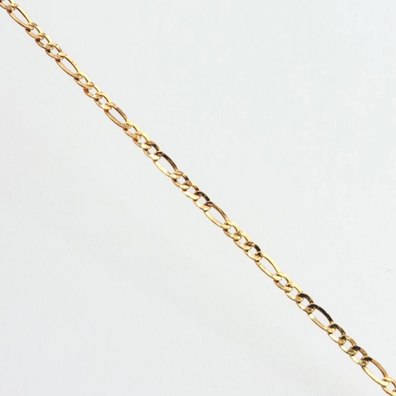 Tobillera Figaro 2.15gr / 9 3/4 in / 2.9mm Oro Amarillo +1 18K *