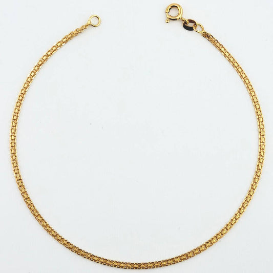 Tobillera China 2.45gr / 9 3/4 in / 2.2mm Oro Amarillo +1 18K *