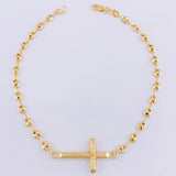 Bracelet Gc Charm Striped Cross 2.45 g / 7 1/4 in / 3.2 mm Yellow Gold 18K