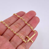Bracelet Gc Charm Striped Cross 2.45 g / 7 1/4 in / 3.2 mm Yellow Gold 18K