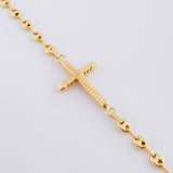 Bracelet Gc Charm Striped Cross 2.6 g / 7 3/4 in / 3.2 mm Yellow Gold 18K