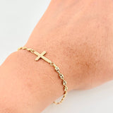 Bracelet Gc Charm Plain Cross 2.35 g / 6 3/4 in / 3.2 mm Yellow Gold 18K