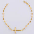 Bracelet Gc Charm Cross Flat Ends 2.45 g / 6 3/4 in / 3.2 mm Yellow Gold 18K