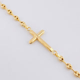 Bracelet Gc Charm Cross Flat Ends 2.45 g / 6 3/4 in / 3.2 mm Yellow Gold 18K