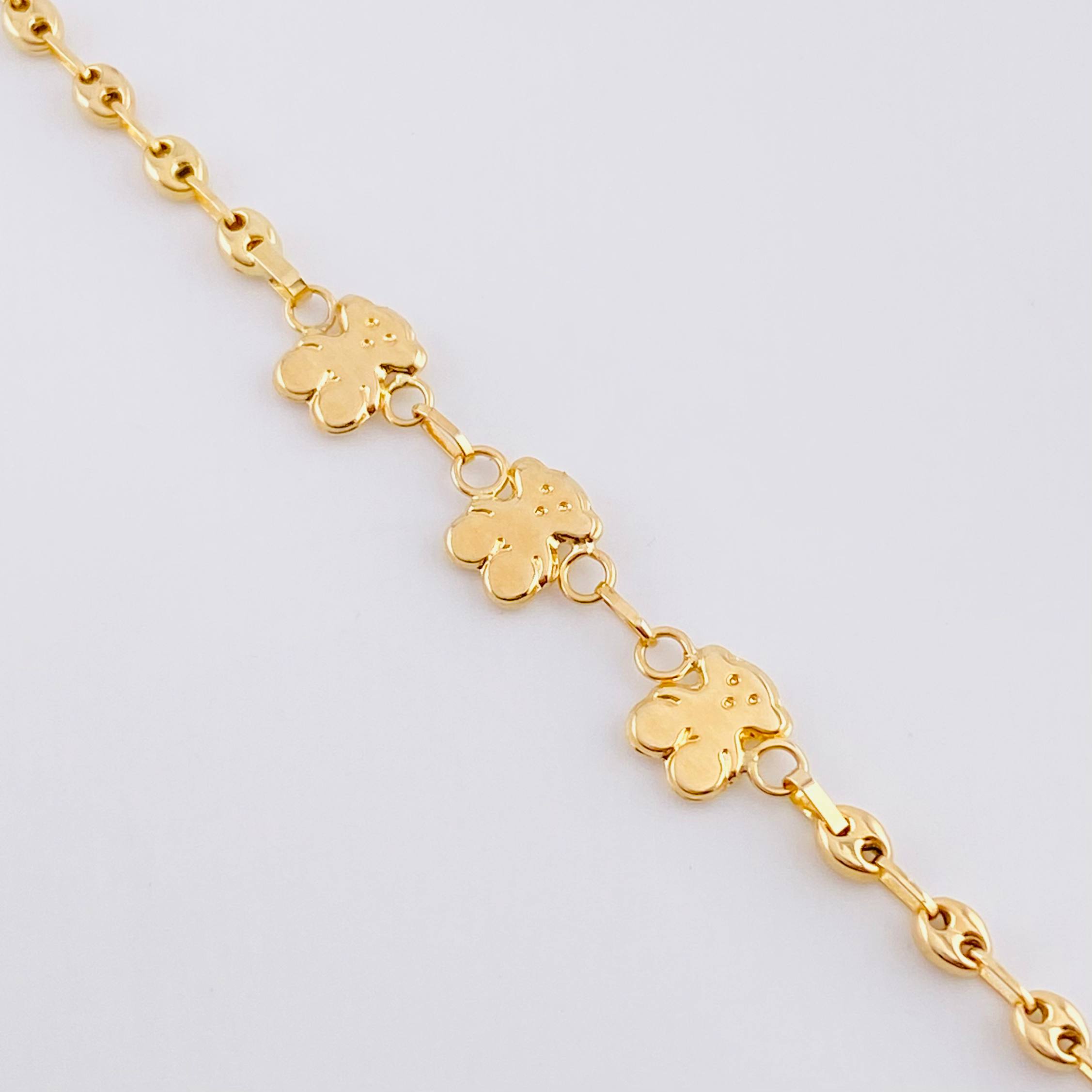 Bracelet Gc Charm Trio Bears 2.65 g / 7 1/2 in / 3.2 mm Yellow Gold 18K