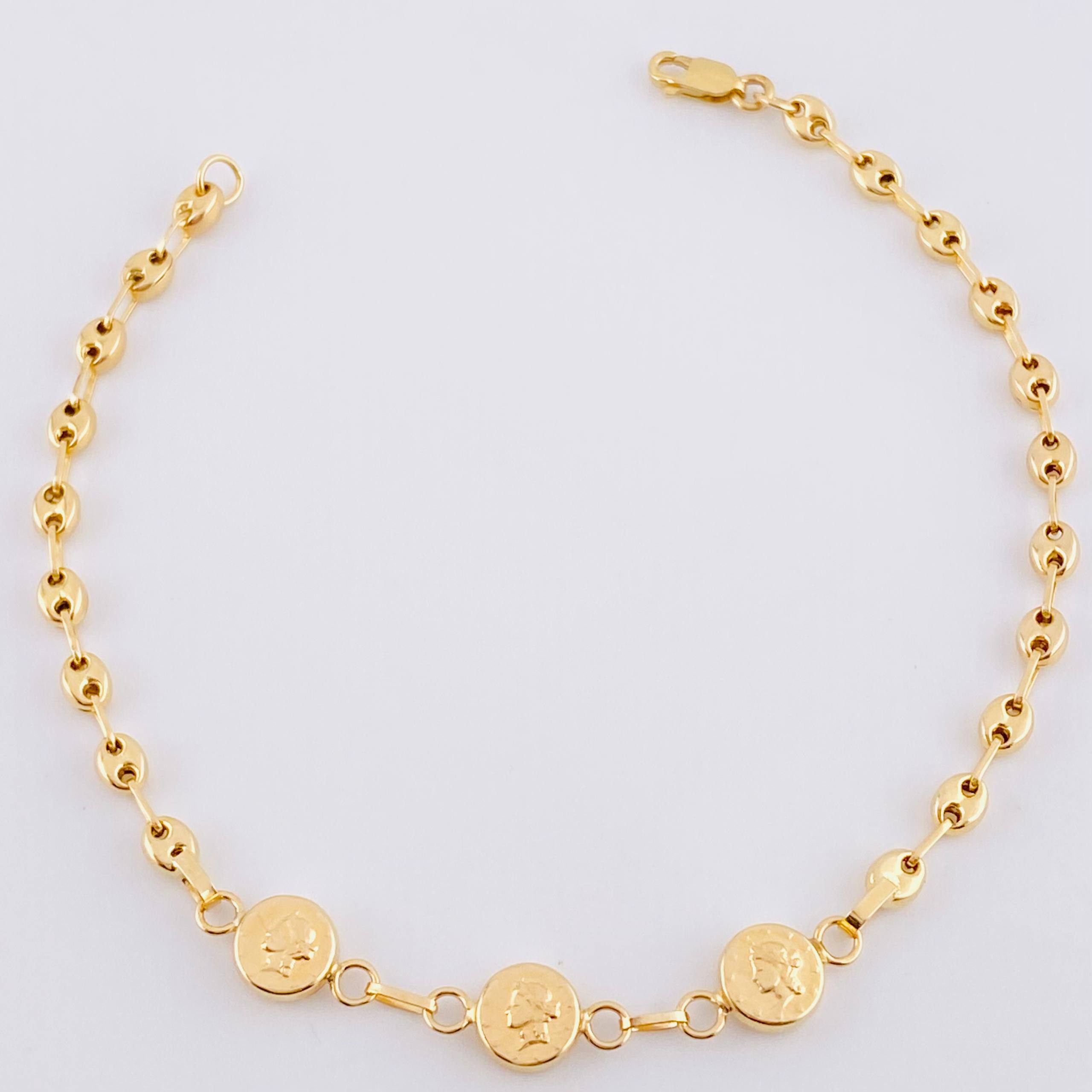Pulso Gc Herraje Trio Moneda 2.75 g / 7 in / 3.2 mm Oro Amarillo 18K