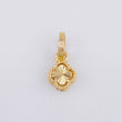 Dije Trebol Diamantado 0.45 g / 1/2 in Oro Amarillo 18K