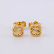 Topos Trebol Diamantado 1.25 g / in / 5.4 mm Oro Amarillo 18K