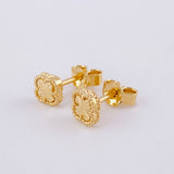 Topos Trebol Diamantado 1.25 g / in / 5.4 mm Oro Amarillo 18K